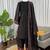black chanderi salwar suit with dupatta