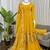 yellow silk blend salwar suit with dupatta