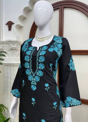 black roman silk blend kurta with pant 2