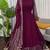 wine georgette anarkali salwar suit with dupatta