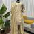 beige silk blend salwar suit with dupatta