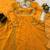 yellow silk blend anarkali suit with dupatta