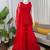 red soft net salwar suit with dupatta