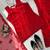 red soft net salwar suit with dupatta