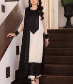 white crepe salwar suit with dupatta