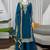 teal georgette salwar suit with dupatta