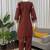 brown rayon kurti bell bottom