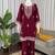 maroon rayon kurti bell bottom