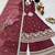 wine embroidered sharara suit set with dupatta