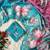 Blue Color Digital Print And Real Mirror Work Silk Blend Saree