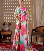 Elegant Multicolor Floral Printed Saree for Women
