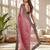 pink embroidered organza saree