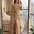 cream embroidered satin saree