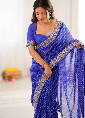 sky_blue embroidered faux_georgette saree 4