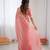 pink embroidered satin saree