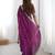 purple embroidered satin saree