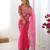pink embroidered organza saree