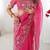 pink embroidered organza saree