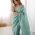 parrot_green embroidered art_silk saree