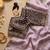 Lavender Color Embroidery theard Work Satin Saree