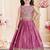 Designer chinon silk embroidered work wedding lehenga for kids