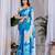 Elegant Blue Floral Printed Saree for Women