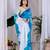 Elegant Blue Floral Printed Saree for Women