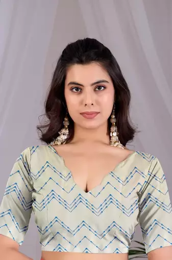 Elegant Blue Floral Printed Saree for Women