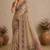 Cream Color digital print and Khatli kut dana work  Silk Blend Saree