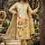 golden digital print rayon cotton suit set with organza dupatta