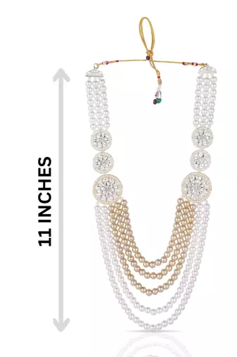 Beaded layered dulha moti mala
