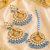 Designer kundan earrings with maang tikka