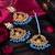 Designer kundan earrings with maang tikka