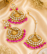 Ethnic kundan earrings for women