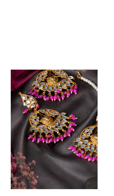 Ethnic kundan earrings for women 2