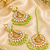Classic kundan earrings and maang tikka