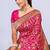  Rani Pink silk blend Saree with Zari & Thread Work | Floral Woven Festive Saree