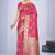  Rani Pink silk blend Saree with Zari & Thread Work | Floral Woven Festive Saree