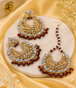 Festive Gold Plated Earrings Set