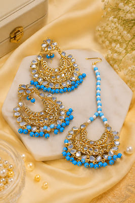 Traditional Kundan Dangler Earrings Set 1