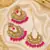Ethnic Mirror Work Kundan Earrings Set