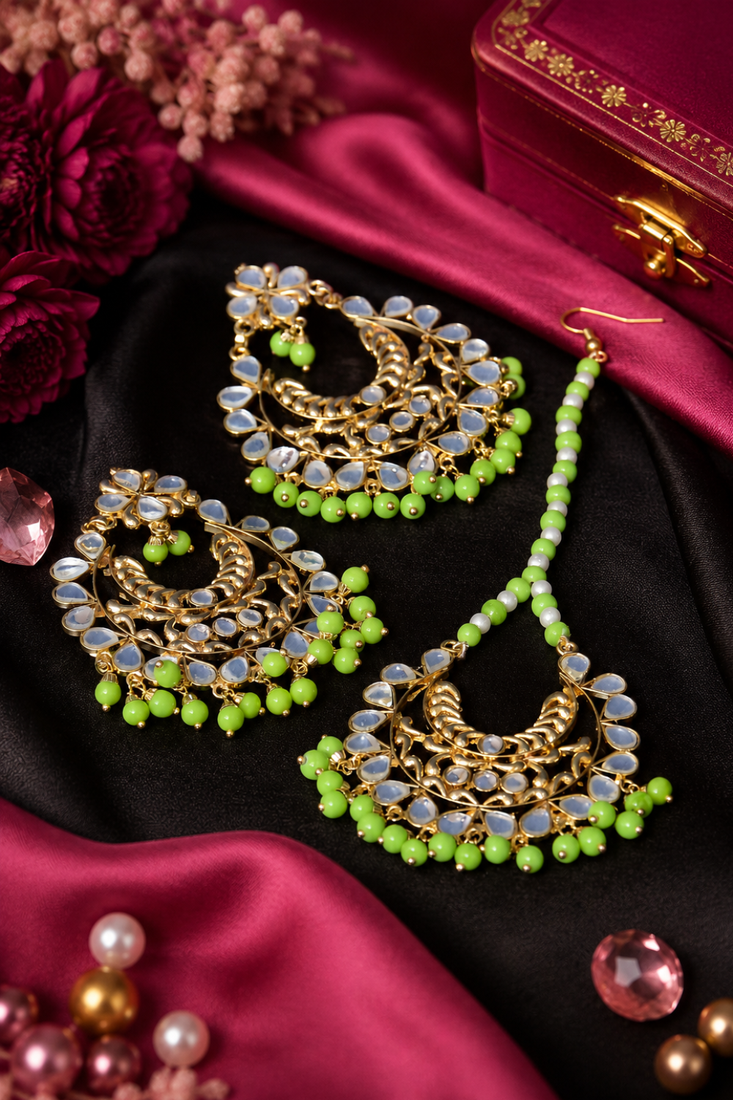Party Wear Kundan Earrings Combo
