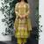 Olive-green festive printed with dupatta