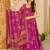 rani pink digital print anarkali suit set with dupatta