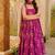 rani pink digital print anarkali suit set with dupatta
