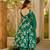 green digital print anarkali suit set with dupatta