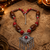 Rustic harmony beaded necklace with german silver pendant
