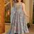 sky blue digital print anarkali suit set with dupatta