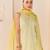 Mint green embroidered chanderi silk kurta set
