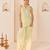Mint green embroidered chanderi silk kurta set